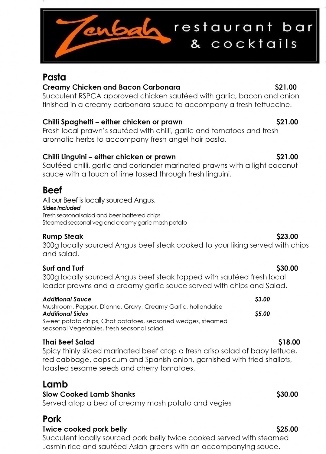 Zenbah Restaurant and cocktail bar - Menu extended-2